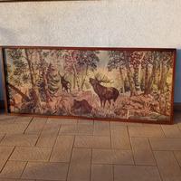 Quadro arazzo vintage  con immagine boschiva