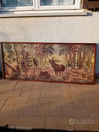 Quadro arazzo vintage  con immagine boschiva