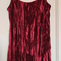 Vestito rosso / borgogna effetto velluto