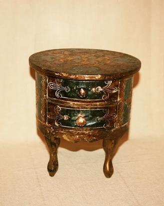 Portagioie mini comodino stile fiorentino vintage