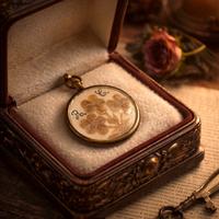 Antico raro gioiello vittoriano capelli da lutto