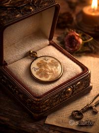 Antico raro gioiello vittoriano capelli da lutto