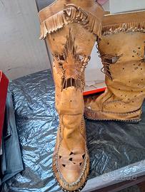 Stivali estivi cuoio manifattura artigianale 