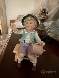 Statuina vintage porcellana bimbo