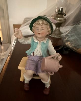 Statuina vintage porcellana bimbo
