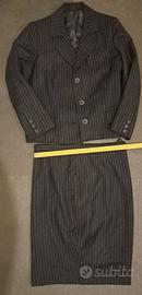 Tailleur lana donna gessato