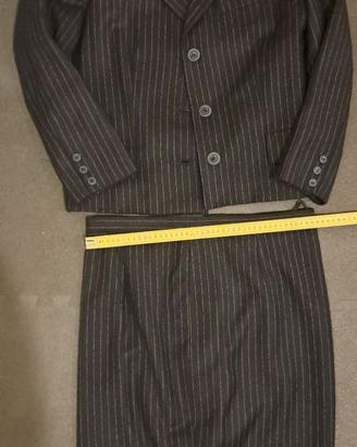 Tailleur lana donna gessato