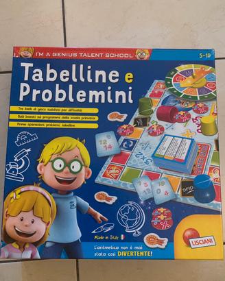 Gioco  in scatola Tabelline e problemini 5/10 anni