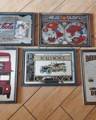 Specchi decorativi vintage tra gli anni '60 e '80