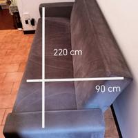 Divano letto contenitore tre posti