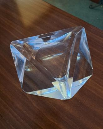 portacenere in cristallo trasparente sfaccettato