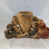 antica scultura in pietra saponaria 