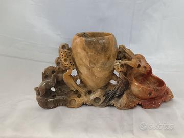 antica scultura in pietra saponaria 