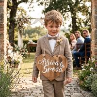 Targa Cartello per damigella o paggetto matrimonio