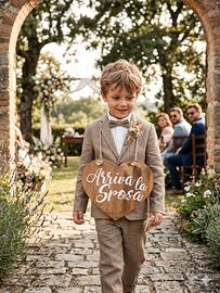 Targa Cartello per damigella o paggetto matrimonio