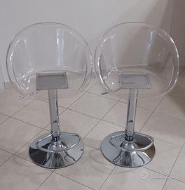 Sgabelli in acciaio e pvc regolabili in altezza