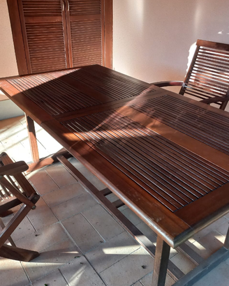 tavolo da giardino in legno