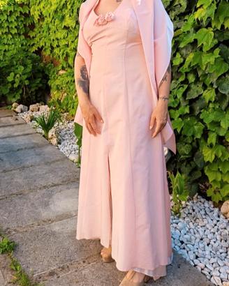 Incantevole Abito da Cerimonia Rosa Cipria TG. L