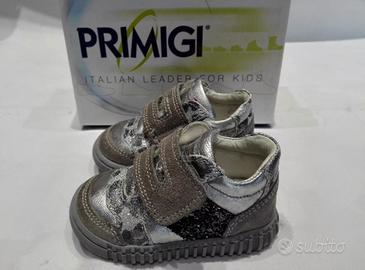 Scarpe Primigi 18 bambina argento pelle 