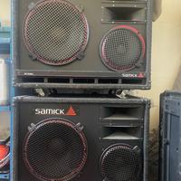 Casse speakers Vintage Samick con ampli e mixer