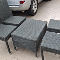 Set tavolo per esterno completo di sedie