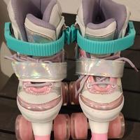 Pattini a rotelle da bambina con ruote luminose