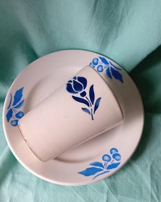 Set Wilhelmsburg  majolica  Austria aerografo '40
