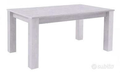 Tavolo allungabile 160 x 90 cm bianco frassinato