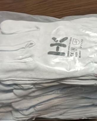 Guanti in pelle fiore taglia 10