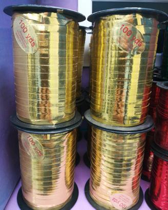 10 bovine da 91 metri colore oro per regali nuovi 