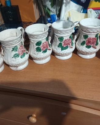 Set 6 Brocchette vintage in ceramica Cedam
