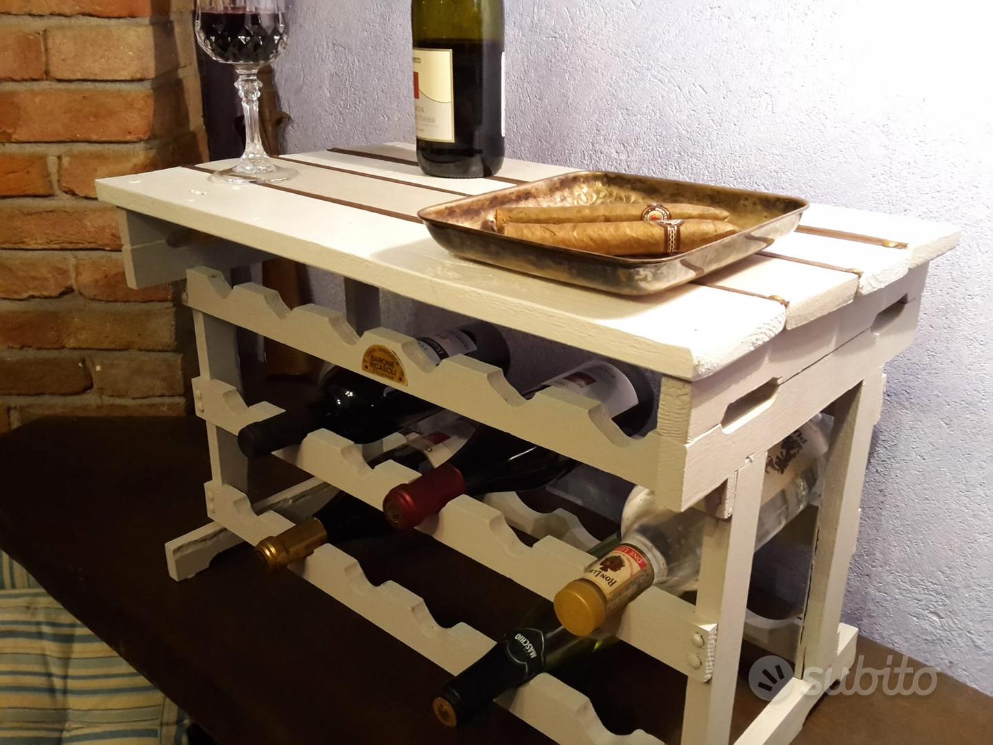 Porta bottiglie da vino in legno pezzo unico - Arredamento e Casalinghi In  vendita a Torino