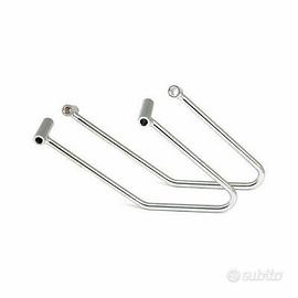 Kit supporti staffe cromati borse laterali harley