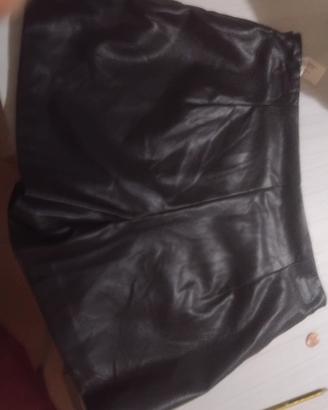 Gonna pantaloncini Eco Pelle