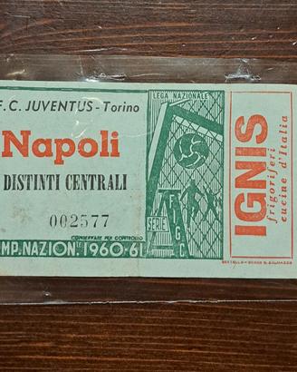 ticket vintage stadio 1960