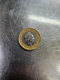 One pound moneta regina Elisabetta 2017