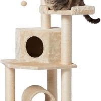 Amazon Basics Albero per gatti con torre, tunnel e