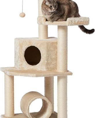 Amazon Basics Albero per gatti con torre, tunnel e