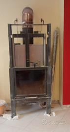 Monoblocco camino legna da incasso saliscendi