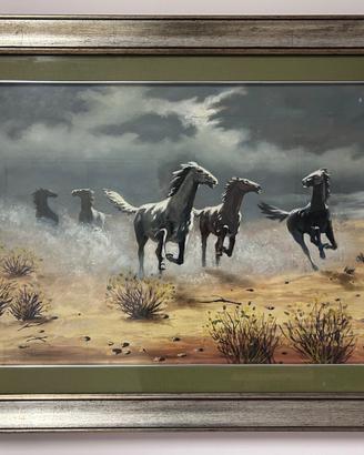 Quadro "Cavalli al Galoppo" – Salvatore Solima