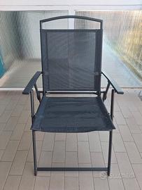 Sedie pieghevoli nuove color antracite