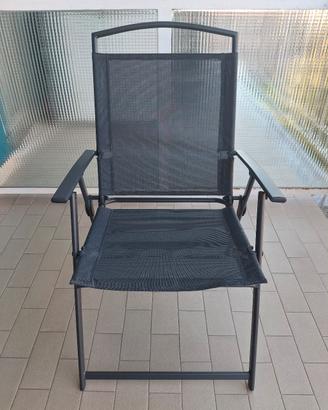 Sedie pieghevoli nuove color antracite