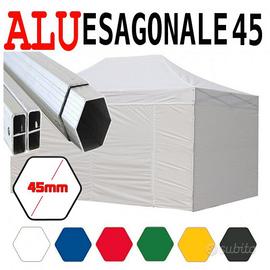 Gazebo pieghevole 4,5x3 alluminio impermeabile pvc