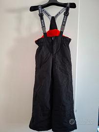Salopette sci bambino BRUGI nero/arancio