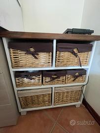 Mobiletto/cassettiera etnica