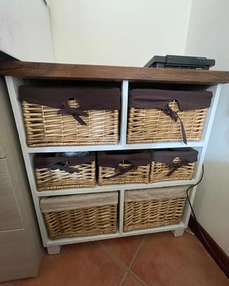 Mobiletto/cassettiera etnica