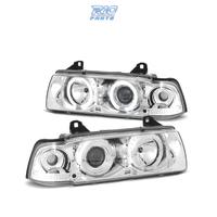FARI BMW E36 90-99 ANGEL EYES CCFL FONDO CROMATO
