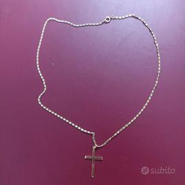 COLLANA con medaglietta croce
