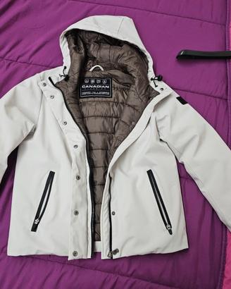 Giubbotto parka da donna bianco marca Canadian tag
