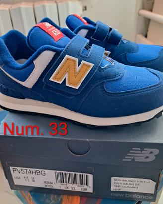 New Balance n.33 scarpe bambino NUOVE